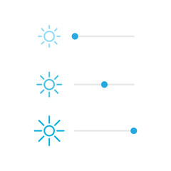 Poster - Screen Brightness Icon Set Vector Design.