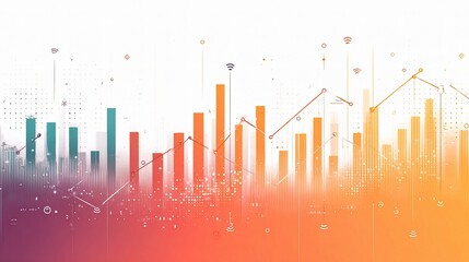 Poster - Colorful Combination of Bar Graphs and Line Charts on Standard Scale