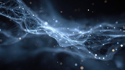 Fototapete - Futuristic AI Interface with Swirling Background and Neural Design