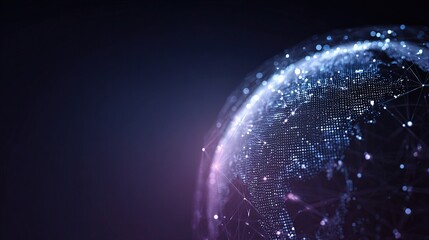 Poster - Virtual Reality Business Concept with Globe and Digital Connections