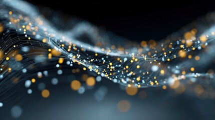 Aufkleber - High Resolution Data Transmission Mesh with Floatings Particles