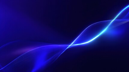 Aufkleber - Dark Blue Background with Ultraviolet Neon Glow and Blur Effects