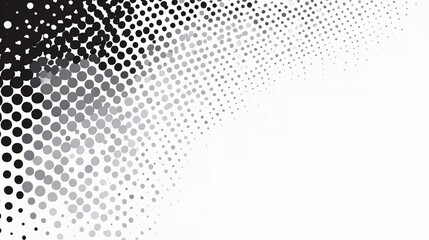 Fototapete - Abstract Halftone Pattern in Shades of White and Grey Dots
