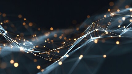 Poster - Abstract Technology Visualization with Particles and Connected Lines