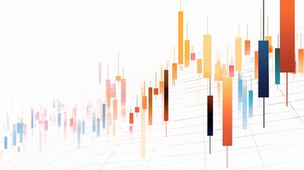 Poster - Abstract Representation of a Candlestick Chart for Stock Analysis