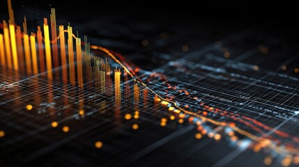 Poster - Steep Decline in Data Trends Showcased in Vibrant Bar Graph