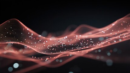 Poster - Abstract Technology Background with Layered Translucent Waves