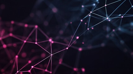 Poster - Abstract Network Technology in Minimalist Corporate Style for Canvas