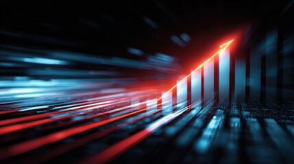 Poster - Dynamic Abstract Scene with Alternating Red and Blue Light Effects