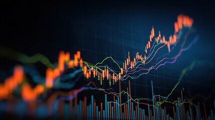 Poster - Dynamic Business Growth Graph with Multiple Trending Lines