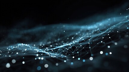 Poster - Abstract Technology with Particles and Lines in a Mesh Formation