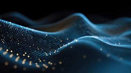 Poster - Abstract Tech Wallpaper with Smooth Curves and Floating Elements