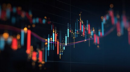 Poster - Transparent Overlay Growth Stock Diagram for Financial Analysis