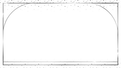 Poster - Flat design silver frame is floating on transparent backdrop showing glitter dots, star sparkles
