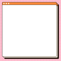 Poster - Flat browser window stack displaying on transparent background with orange title bar, white buttons