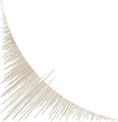 Leinwandbilder - Sunburst is curving across transparent canvas in flat design with beige lines ending in white dots