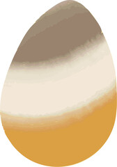 Aufkleber - Displaying stylized egg featuring smooth gradient bands in flat design on transparent background