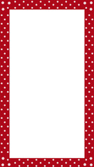 Poster - Polka dot frame is being shown in flat design with red border, gray panel, transparent background
