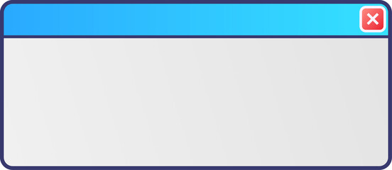 Poster - Flat UI window is showing gradient title bar and red close button on transparent background