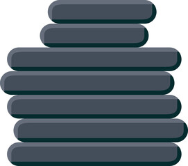 Poster - Abstract loading skeleton bars are stacking narrow-to-wide in flat design, transparent background
