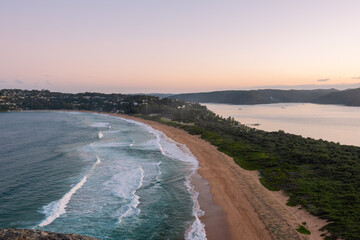 Wall Mural - beautiful view of palm beach at sunset time.