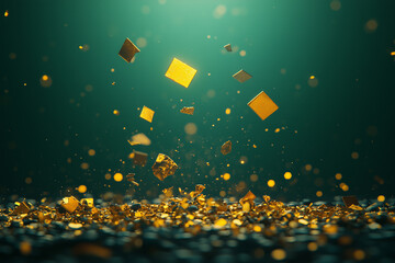 Fototapete - Hexagon Pattern Background Featuring Technology and Medical Elements in a Dynamic Scene