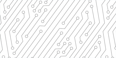 Fototapete - white geometric technology background. geometric digital technology for banner