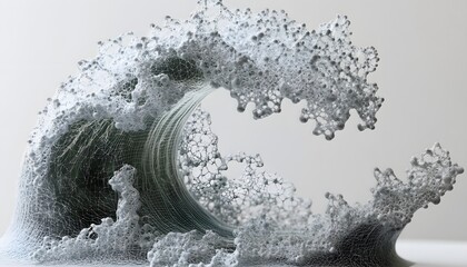 Fototapete - Abstract wave form with a complex structure.