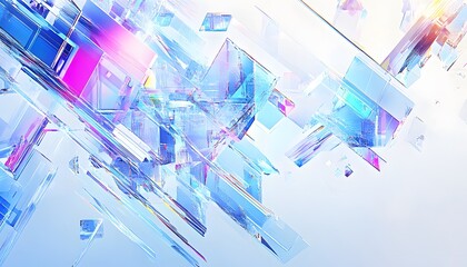 Fototapete - Abstract design with geometric shapes and vibrant colors.