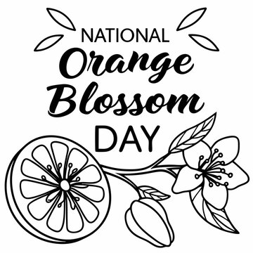 NATIONAL ORANGE BLOSSOM DAY vector illustration
