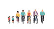 © Jonmart - Generational Cycling: Family Bike Ride Illustration