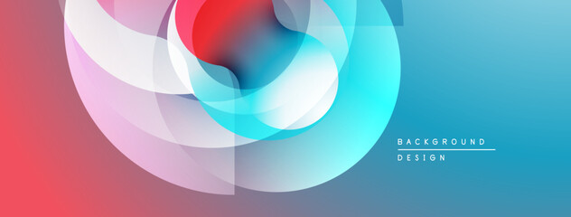 Poster - Abstract flowing shapes, vibrant colors blend. Modern design, smooth gradients create dynamic visual effect. Background texture.