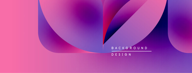 Poster - Abstract gradients blend, creating fluid shapes. Pink, purple hues dominate design, suggesting modern aesthetic. Text reads background design.