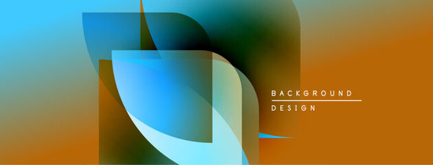Poster - Abstract colorful background. Overlapping shapes create dynamic visual effect. Gradient hues blend smoothly, modern design element.