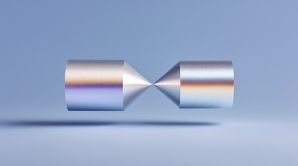 Aufkleber - Symmetrical Levitating Cylinder and Cone Shapes