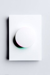 Aufkleber - White Circle on White Square Matte Surface