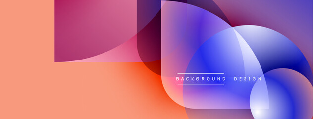 Fototapete - Abstract fluid shapes, vibrant colors blend. Modern design, gradient effect, dynamic composition. Background elements create visual interest.