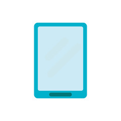Poster - Blue touchscreen icon vector. Clean tablet screen vector for mobile apps, tech, or UI design.