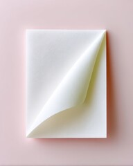 Aufkleber - White Paper Folded on Pink Background