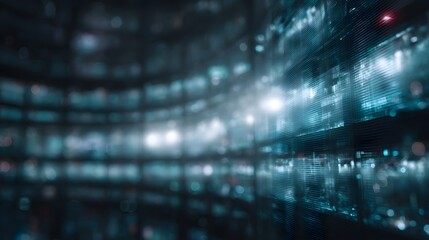 Poster - A command center for smart industry displaying layered holograms of supply chain networks