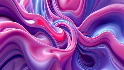 Poster - Abstract image features swirling, colorful liquid forms in a flowing composition.