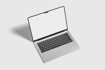 Wall Mural - realistic two laptop mockup blank