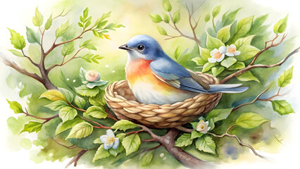 Naklejka na meble bird on a branch