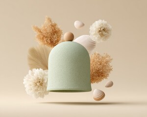 Aufkleber - Minimalist Notification Bell Icon with Textured Handle and Clapper in Neutral Tones for Modern App Interface and User Experience Design