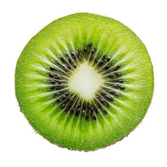 Aufkleber - Brightly colored sliced Kiwi fruit isolated on a white background