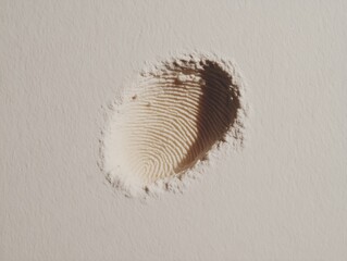Aufkleber - Digital fingerprint impression on clean surface showcasing unique biometric patterns for advanced identity verification and secure digital authentication systems