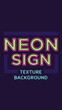 © Global - Neon sign texture background vector illustration featuring glowing text design element