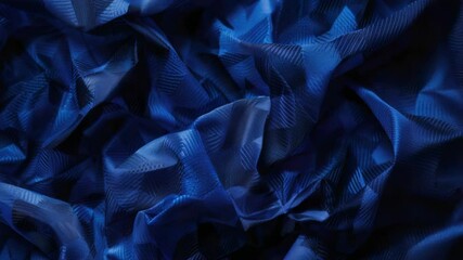 Aufkleber - High-quality photo of blue silk fabric texture in close-up
