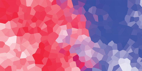 Aufkleber - Abstract geometric composition in red and blue tones artistic illustration featuring unique polygonal shapes and gradient color transitions decorative graphic design