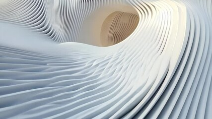 Fototapete - Abstract white wavy lines create a modern minimalist design emphasizing depth and texture in visual art, Abstract white wavy lines Modern minimal graphic design Seamless